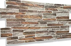 4 m² 10 panneaux PVC 3D effet pierre muraux & de plafond, revêtement imitation carrelage CPVC9
