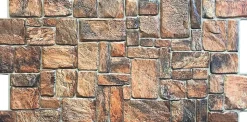 4 m² 10 panneaux PVC 3D effet pierre muraux & de plafond, revêtement imitation carrelage Natur Stone