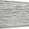 4 m² 10 panneaux PVC 3D effet pierre muraux & de plafond, revêtement imitation carrelage Quartzite Grey