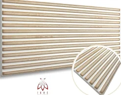 6 m2 12 pièces Panneaux muraux de plafond en polystyrène Effet Lattes Décor Imitation Lamelle Revêtement léger Slats White Gold