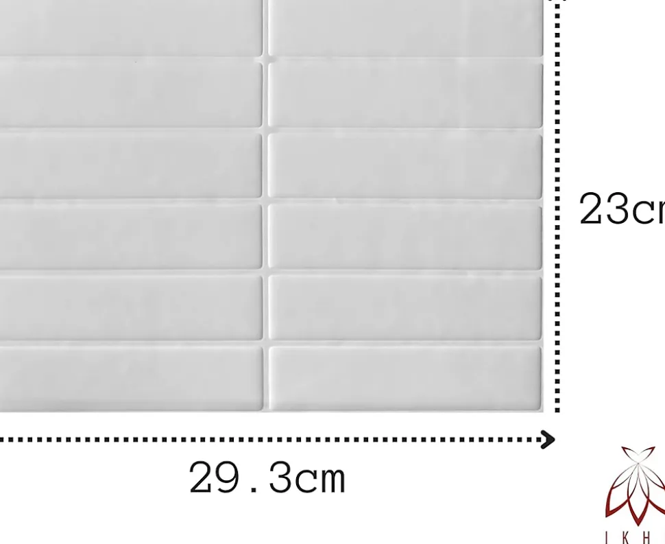 40 pièces 2,6m2 Panneaux de 3D Carreaux en plastique autocollants Revêtement mural imperméable Carreaux