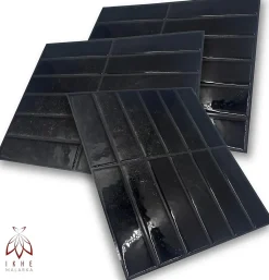 40 pièces 2,6m2 Panneaux de 3D Carreaux en plastique autocollants Revêtement mural imperméable Carreaux