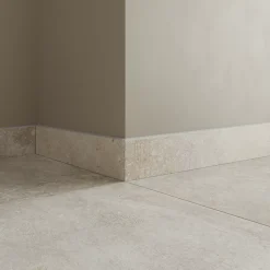5 Plinthes en carrelage gris clair effet béton L.60 x l.7,5 cm x ép.9 mm, Arina