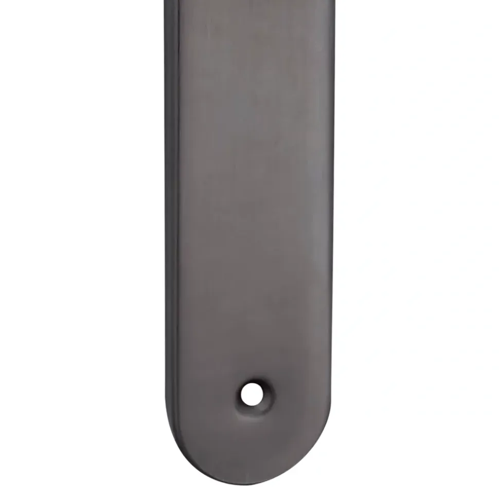 2 poignées de porte sur plaque rond Amga, entraxe 195mm, coloris titane