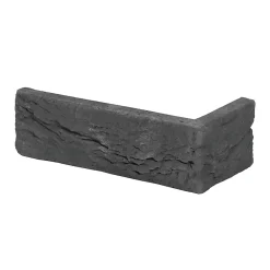 Angle plaquette de parement béton effet pierre gris Luberon L.21 x l.6,5 cm Stegu