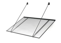 ARCTOM Auvent Spak 120x70, couleur anthracite RAL7016, plaque incolore