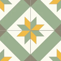 Authentiques carreaux de ciment - Modèle Véga VEG11 de Floorilège - La boite de 14 carreaux soit 0,56 m²