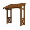 Auvent bois SKAN HOLZ Paderborn 4, 242x156cm, épicéa, traitement coloré noyer