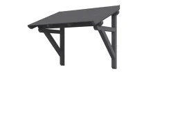 Auvent bois SKAN HOLZ Paderborn 1, 242x156cm, épicéa, traitement coloré gris ardoise