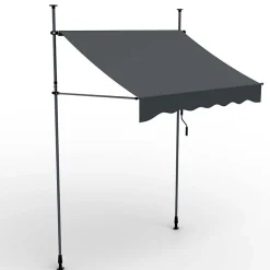 Auvent pour balcon et terasse 200x120cm rétractable avec manivelle réglable en hauteur