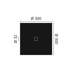 B22 DECOFLAIR Rosace Polystyrène expansé 300 x 300 x 34 - 1 pièce