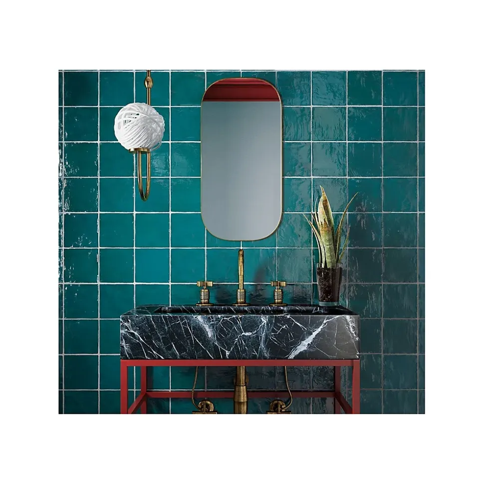 Baguette de finition pour Carrelage mural faïence effet zellige LA RIVIERA Bullnose Jolly 20x1.2 cm boîte de 0.024 ml / pas m2 Q