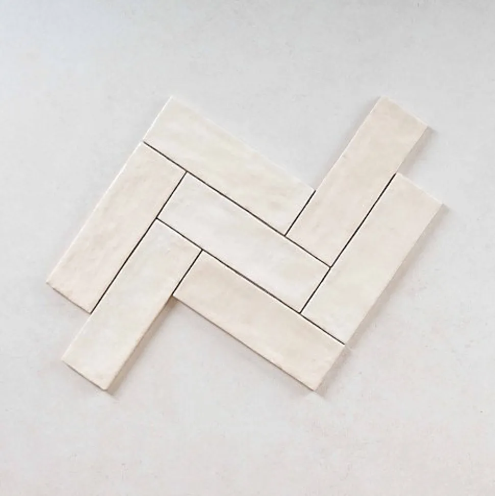 Baguette de finition pour Carrelage mural faïence effet zellige LA RIVIERA Bullnose Jolly 20x1.2 cm boîte de 0.024 ml / pas m2 W