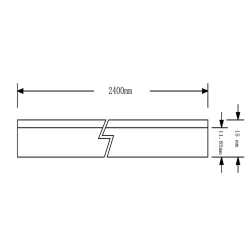 Baguette pour plinthe GoodHome Caraway transparent 2.4 m