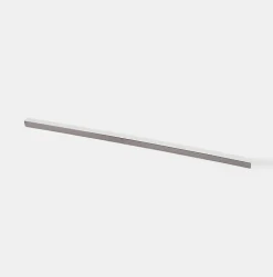 Baguette pour plinthe GoodHome Caraway acier brossé 2.4 m