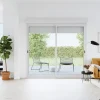 Baie vitrée coulissante alu + volet roulant électrique Goodhome blanc - l.240 x h.200 cm - Uw 1,7