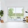 Baie vitrée coulissante alu GoodHome blanc - l.240 x h.215 cm - Uw 1,7