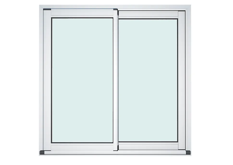 Baie vitrée coulissante alu GoodHome blanc - l.240 x h.215 cm - Uw 1,7