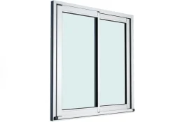 Baie vitrée coulissante alu GoodHome blanc - l.240 x h.215 cm - Uw 1,7