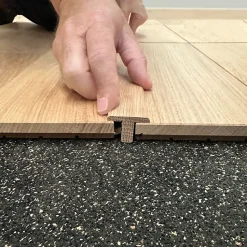Barre de jonction Chêne l. 35mm Long. 1m Parquet Ep. 14mm Brut