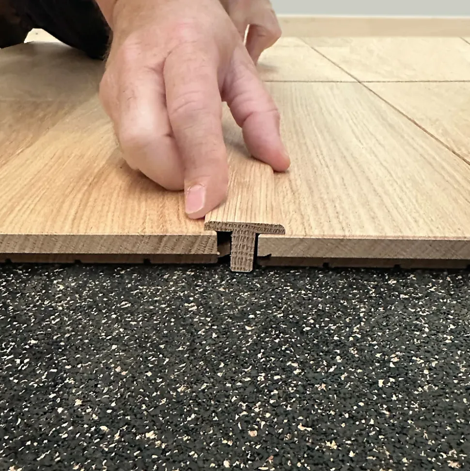 Barre de jonction Chêne l. 35mm Long. 1m Parquet Ep. 20mm Brut