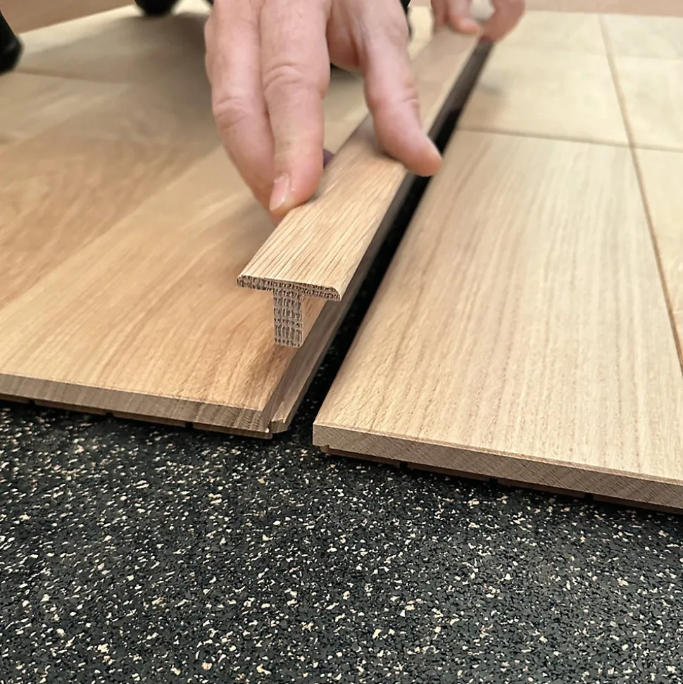 Barre de jonction Chêne l. 35mm Long. 1m Parquet Ep. 20mm Brut