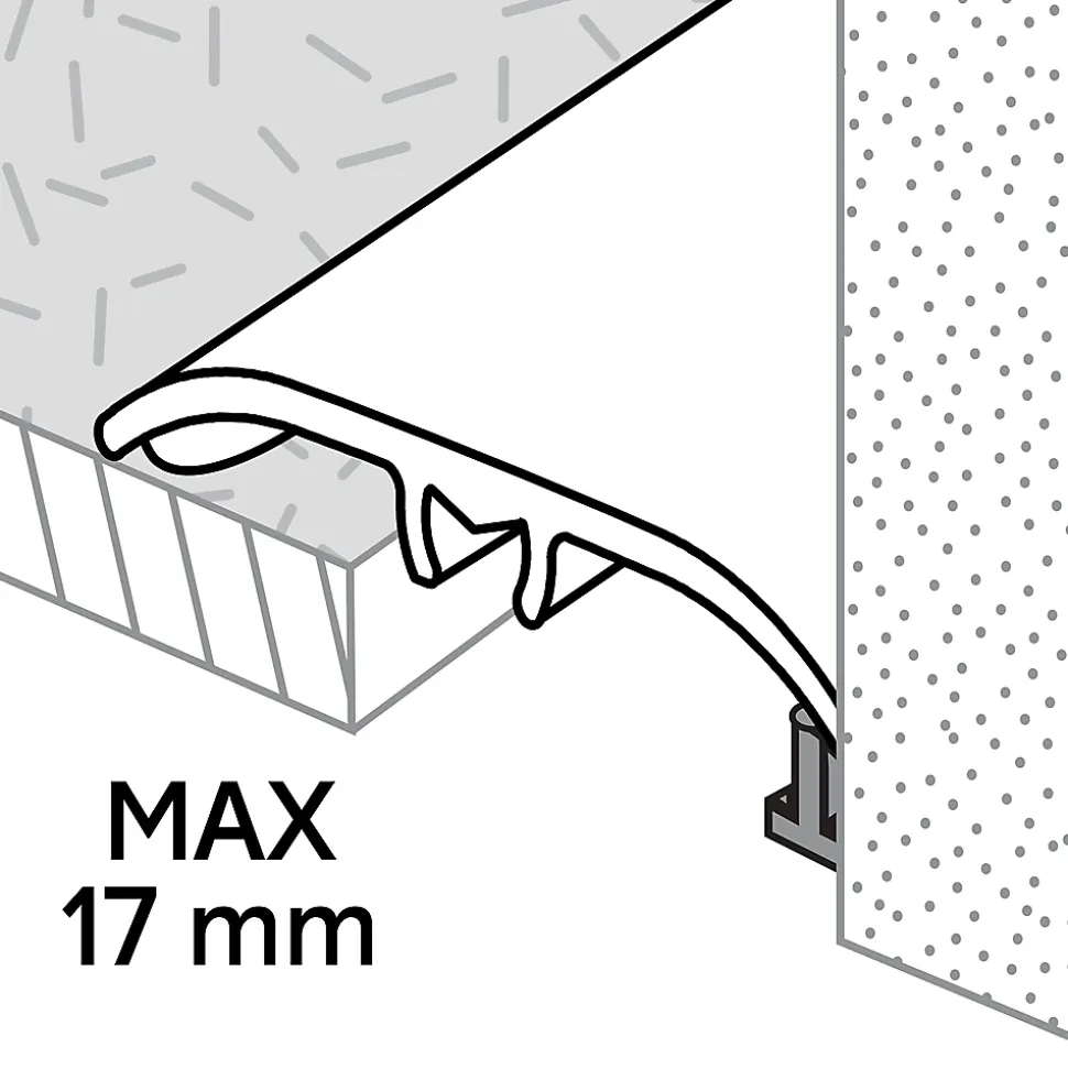 Barre de seuil en aluminium auto-adhésif, effet chêne miel GoodHome, décor 235, L.930 x l.37 mm