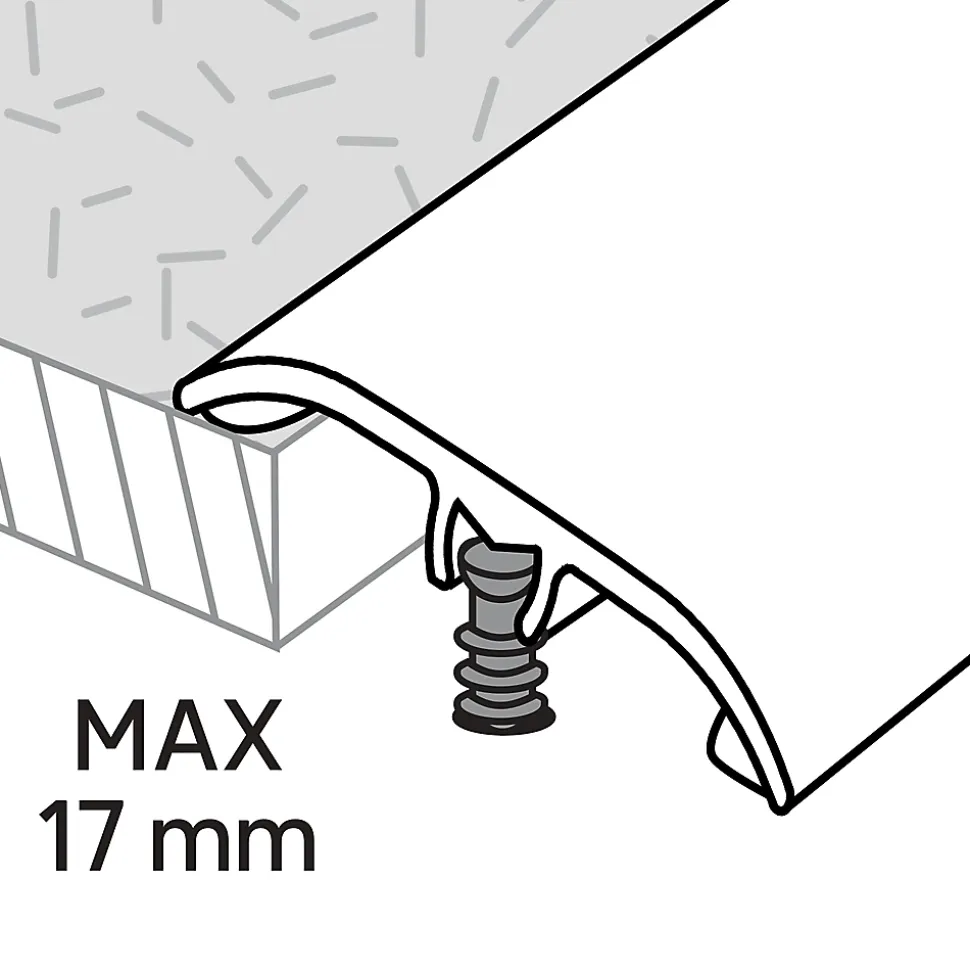 Barre de seuil en aluminium décor bois GoodHome 37 x 930 mm DÉCOR 130