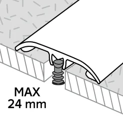 Barre de seuil en aluminium décor bois GoodHome 37 x 2 700 mm DÉCOR 200