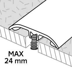 Barre de seuil en aluminium décor bois GoodHome 37 x 2 700 mm DÉCOR 160