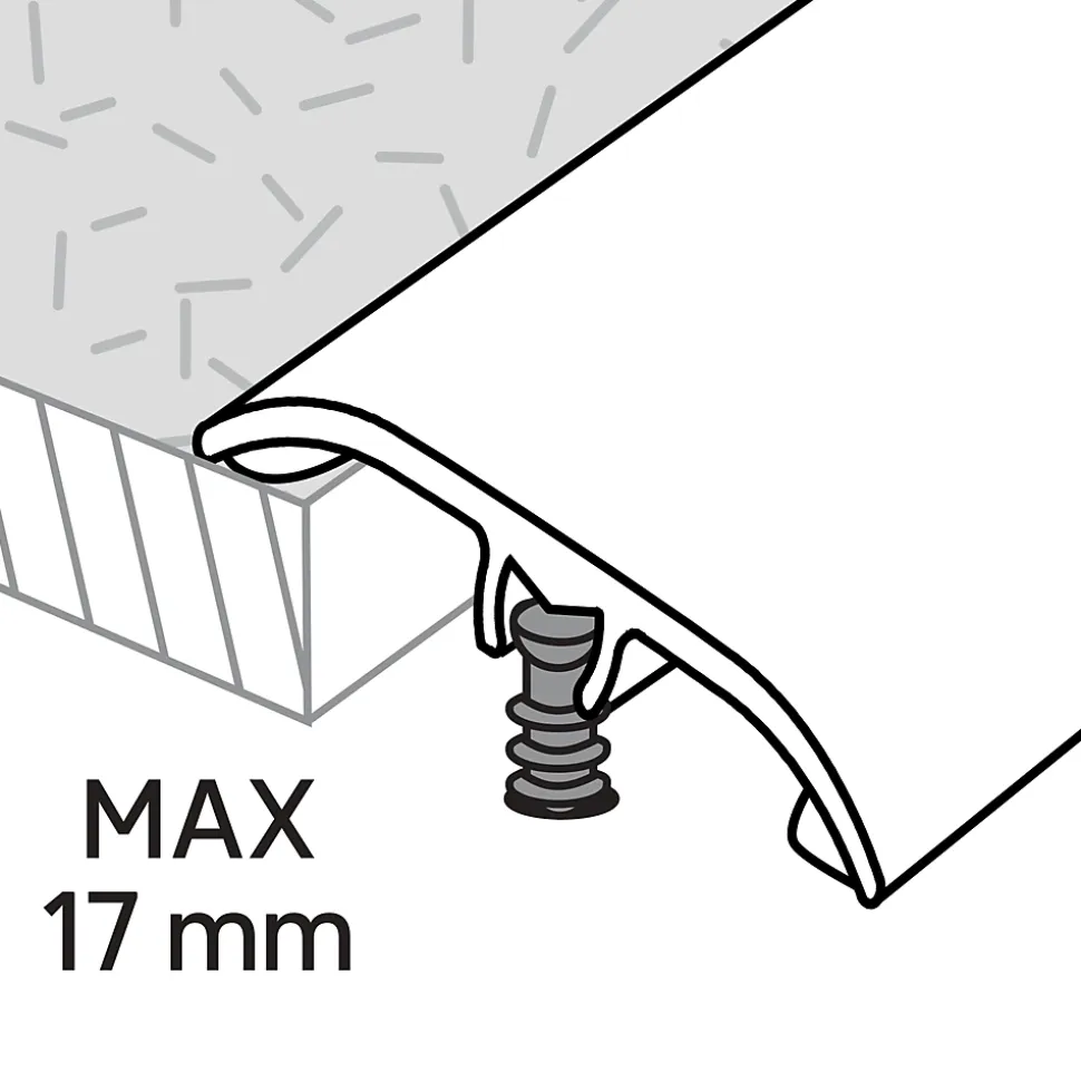 Barre de seuil en aluminium décor bois GoodHome 37 x 2 700 mm DÉCOR 160