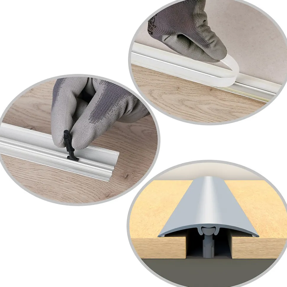 Barre de seuil en aluminium Argent 37 X 930 mm