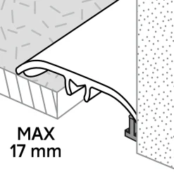Barre de seuil en aluminium décor bois GoodHome 37 x 930 mm DÉCOR 125
