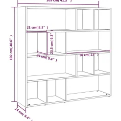 Bibliothèque/Cloison de séparation Blanc 105x24x102 cm vidaXL
