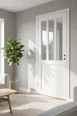 Bloc Porte Atelier Blanc H204 X L83 Côte Tableau P.droite Gd Menuiseries