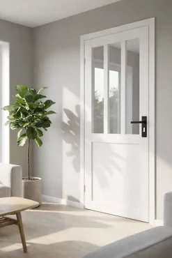 Bloc Porte Atelier Blanc H204 X L83 Côte Tableau P.droite,poignee Gd Menuiseries