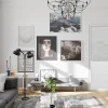 Bloc Porte Contemporain H. 204 X 73 X 3 cm cadre en aluminium blanc et verre Depoli blanc Poussant Gauche