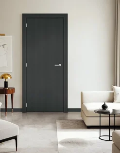 Bloc Porte Grey Oak H204 X L73 Côte Tableau P.droite Gd Menuiseries