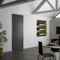 Bloc Porte PREMIUM Gris anthracite - Réversible et ajustable - L630mm