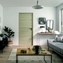 Bloc Porte Reversible Bilbao2 coloris chêne gris clair H. 204 x 73 x 4 Cm