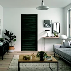 Bloc Porte Reversible Milano2 chêne gris foncé H. 204 X 83 X 4 Cm