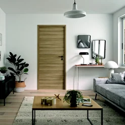 Bloc Porte Reversible Milano2 coloris chêne gris foncé H. 204 x 73 x 4 Cm