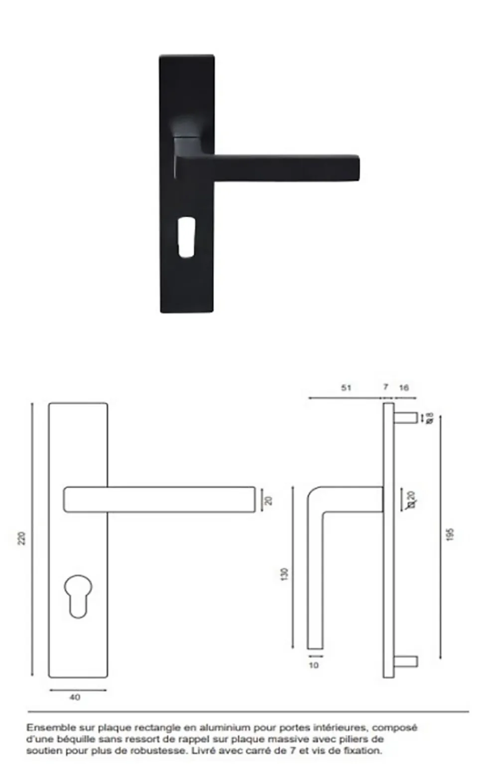 Bloc Porte Telia Noir 4 Panneaux H204 X L83 Côte Tableau P.gauche,poignee Gd Menuiseries