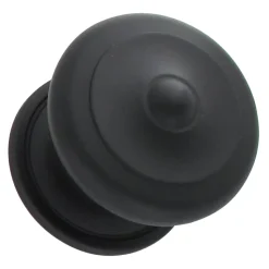 Bouton Boule de porte d'entrée rustique noir mat