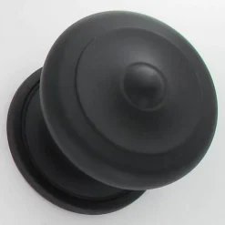 Bouton Boule de porte d'entrée rustique noir mat