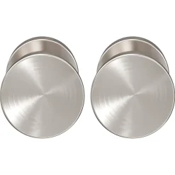 Bouton de porte double champignon GoodHome gris Ø. 48mm x l.48 x H. 44mm