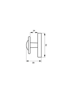 Bouton rustique pour fenêtre, carré 7mm, noir - THIRARD