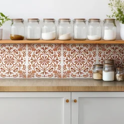 Carreaux vinyle Tulup 30x30 cm Ornement à motifs 9 pcs