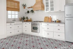 Carreaux vinyle Tulup 30x30 cm Fleurs et motifs royaux 9 pcs