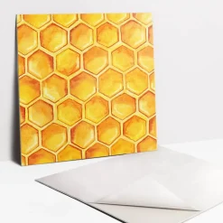 Carreaux vinyle Tulup 30x30 cm Dessin en nid d'abeille 9 pcs
